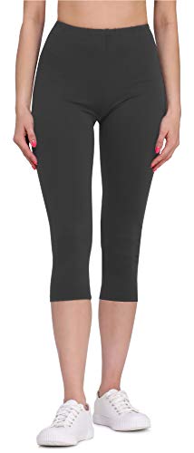 Bellivalini Damen 3/4 Leggings aus Viskose BLV50-148 (Graphite, L) von Bellivalini