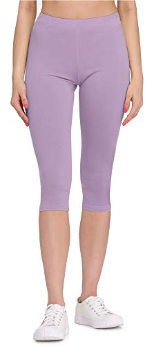 Bellivalini Damen 3/4 Leggings aus Viskose BLV50-148 (Hellviolett, L) von Bellivalini