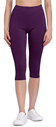 Bellivalini Damen 3/4 Leggings aus Viskose BLV50-148 (Pflaume, M) von Bellivalini