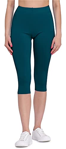 Bellivalini Damen 3/4 Leggings aus Viskose BLV50-148 (Smaragdgrün, L) von Bellivalini