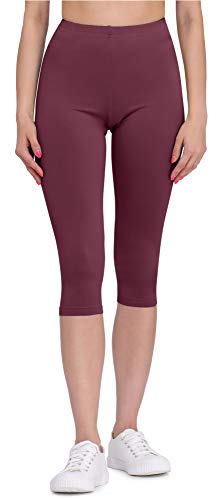 Bellivalini Damen 3/4 Leggings aus Viskose BLV50-148 (Weinrot, L) von Bellivalini