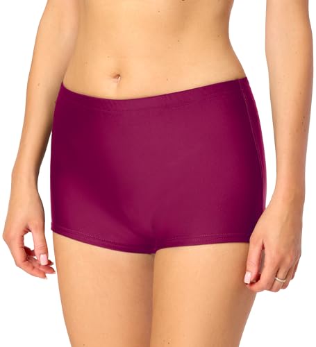 Bellivalini Damen Badeshorts Bikinihose Bademode Badehose Bikini Unterteil Schwimmshorts BLVLeila (Weinrot, S) von Bellivalini