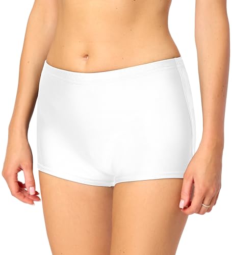 Bellivalini Damen Badeshorts Bikinihose Bademode Badehose Bikini Unterteil Schwimmshorts BLVLeila (Weiß, S) von Bellivalini