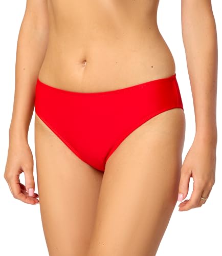 Bellivalini Damen Bikini Slip Badeshorts Badehose Bikinihose Bikini Unterteil VR-Brief-1 (Rotmantel, M) von Bellivalini