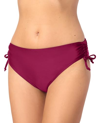 Bellivalini Damen Bikini Slip mit Raffung Badeshorts Badehose Bikinihose Bikini Unterteil VR-Brief-2 (Snob, XXL) von Bellivalini