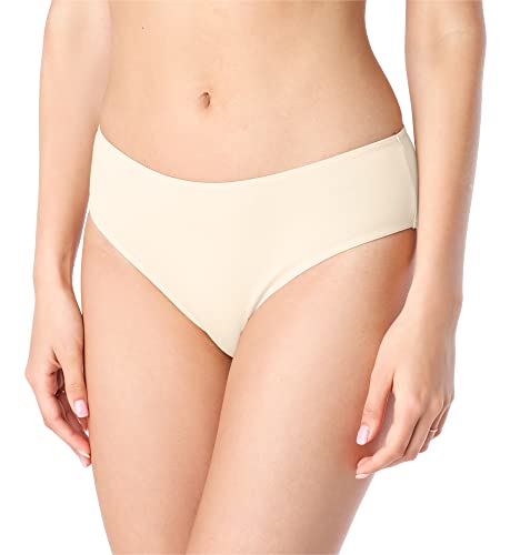 Bellivalini Damen Elegant Unterwäsche Unterhose aus Baumwolle Slip glatt Panties BLV50-201 (Ecru, XL) von Bellivalini