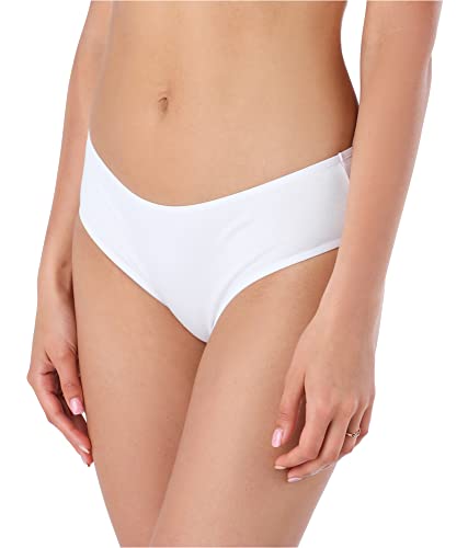 Bellivalini Damen Elegant Unterwäsche Unterhose aus Baumwolle Slip glatt Panties BLV50-201 (Weiß, S) von Bellivalini