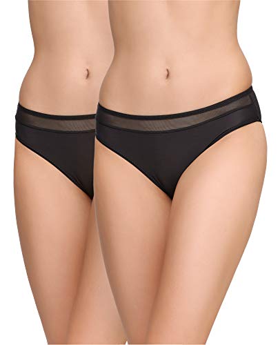 Bellivalini Damen Klassisch Unterhose Slip BLVDA150 (Schwarz (2Pack), 36 (Herstellergröße: S)) von Bellivalini