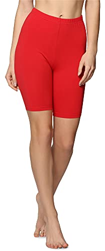 Bellivalini Damen Kurze Leggings aus Baumwolle BLV50-157 (Rot, L) von Bellivalini