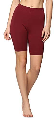 Bellivalini Damen Kurze Leggings aus Baumwolle BLV50-157 (Weinrot, L) von Bellivalini