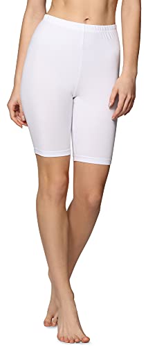 Bellivalini Damen Kurze Leggings aus Baumwolle BLV50-157 (Weiß, M) von Bellivalini