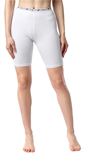 Bellivalini Damen Kurze Leggings aus Baumwolle Radlerhose Sportleggings Sporthose BLV50-179 (Weiß, M) von Bellivalini