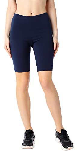 Bellivalini Damen Kurze Leggings aus Bio-Baumwolle BLV50-185 (Dunkelblau, L) von Bellivalini