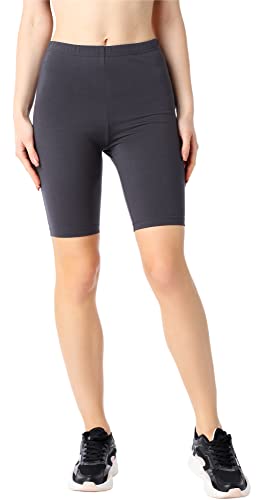 Bellivalini Damen Kurze Leggings aus Bio-Baumwolle BLV50-185 (Graphite, L) von Bellivalini