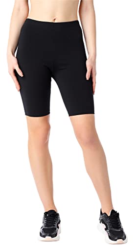 Bellivalini Damen Kurze Leggings aus Bio-Baumwolle BLV50-185 (Schwarz, 4XL) von Bellivalini