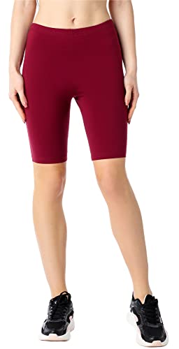 Bellivalini Damen Kurze Leggings aus Bio-Baumwolle BLV50-185 (Weinrot, 3XL) von Bellivalini