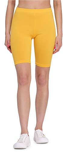 Bellivalini Damen Kurze Leggings aus Viskose BLV50-149 (Gelb, M) von Bellivalini