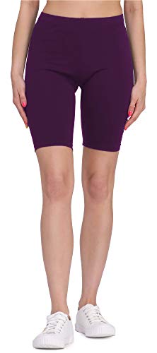 Bellivalini Damen Kurze Leggings aus Viskose BLV50-149 (Pflaume, L) von Bellivalini