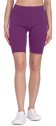 Bellivalini Damen Kurze Leggings aus Viskose BLV50-149 (Purpurrot, 3XL) von Bellivalini