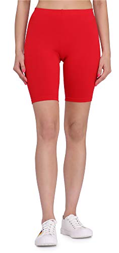 Bellivalini Damen Kurze Leggings aus Viskose BLV50-149 (Rot, 3XL) von Bellivalini