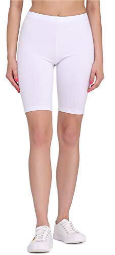 Bellivalini Damen Kurze Leggings aus Viskose BLV50-149 (Weiß, 3XL) von Bellivalini