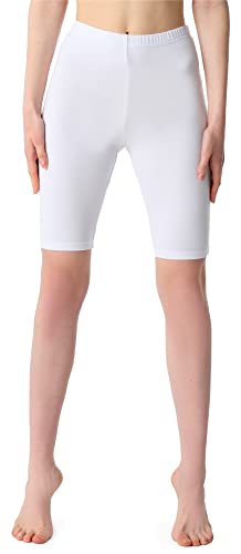 Bellivalini Damen Kurze Leggings aus Viskose BLV50-207 (Weiß, 4XL) von Bellivalini