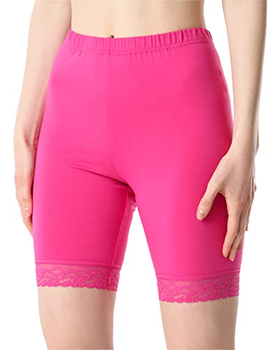 Bellivalini Damen Kurze Leggings aus Viskose mit Spitze BLV50-216 (Rosa, M) von Bellivalini