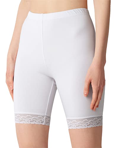 Bellivalini Damen Kurze Leggings aus Viskose mit Spitze BLV50-216 (Weiß, S) von Bellivalini