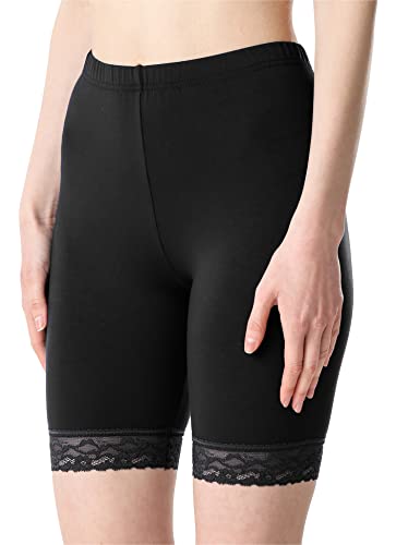 Bellivalini Damen Kurze Leggings mit Spitze BLV50-217 (Schwarz, 3XL) von Bellivalini