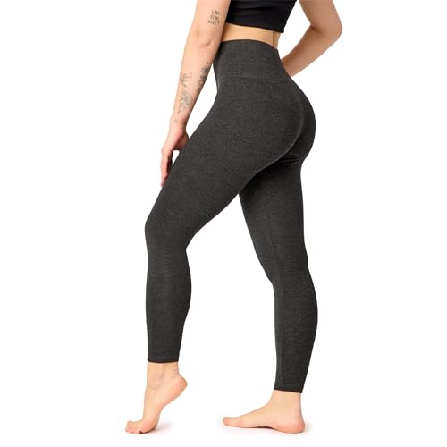 Bellivalini Damen Lange Leggings High Waist Comfort aus Viskose für Sport Yoga Gym BLV50-289 (DunkelMelange, L) von Bellivalini