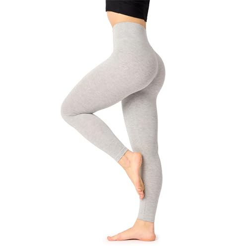 Bellivalini Damen Lange Leggings High Waist Slim aus Viskose für Sport Yoga Gym BLV50-292 (Melange, XS) von Bellivalini