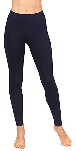 Bellivalini Damen Lange Leggings aus Baumwolle BLV50-155 (Dunkelblau, S) von Bellivalini