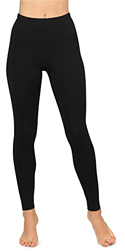 Bellivalini Damen Lange Leggings aus Baumwolle BLV50-155 (Schwarz, XL) von Bellivalini