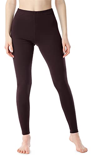 Bellivalini Damen Lange Leggings aus Baumwolle BLV50-198 (Braun,S) von Bellivalini