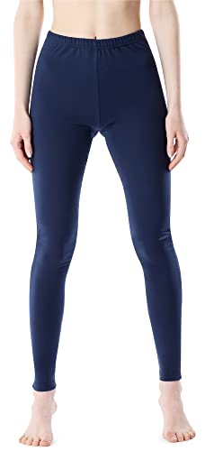 Bellivalini Damen Lange Leggings aus Baumwolle BLV50-198 (Dunkelblau, M) von Bellivalini