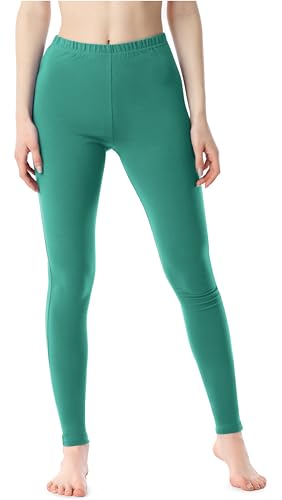 Bellivalini Damen Lange Leggings aus Baumwolle BLV50-198 (Dunkeltürkis, S) von Bellivalini