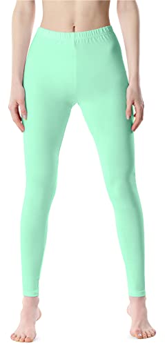 Bellivalini Damen Lange Leggings aus Baumwolle BLV50-198 (Minze,L) von Bellivalini