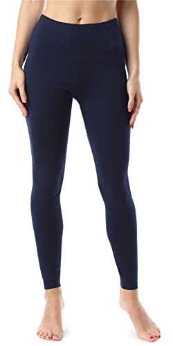 Bellivalini Damen Lange Leggings aus Bio-Baumwolle BLV50-183 (Dunkelblau, L) von Bellivalini