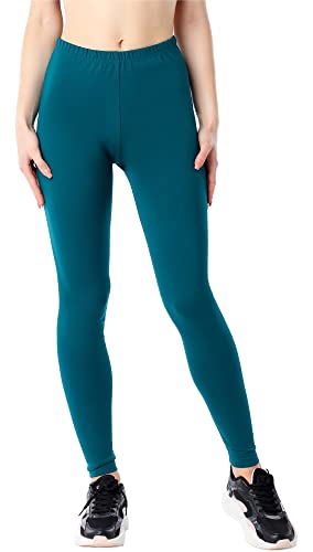 Bellivalini Damen Lange Leggings aus Bio-Baumwolle BLV50-183 (Smaragdgrün, 3XL) von Bellivalini