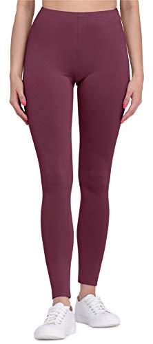 Bellivalini Damen Lange Leggings aus Viskose BLV50-147 (Weinrot, M) von Bellivalini