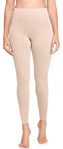 Bellivalini Damen Lange Leggings aus Viskose BLV50-147 (Beige, XL) von Bellivalini