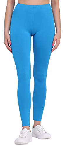 Bellivalini Leggings Damen aus Viskose Ganzjährig Bequeme Bekleidung Damen für tägliches Tragen oder Sport BLV50-147 (Blau, L) von Bellivalini