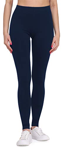 Bellivalini Leggings Damen aus Viskose Ganzjährig Bequeme Bekleidung Damen für tägliches Tragen oder Sport BLV50-147 (Dunkelblau, S) von Bellivalini