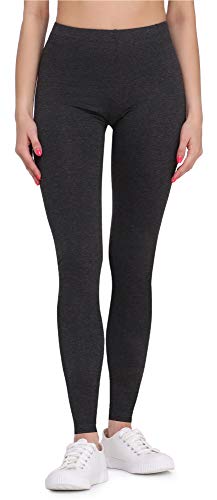 Bellivalini Leggings Damen aus Viskose Ganzjährig Bequeme Bekleidung Damen für tägliches Tragen oder Sport BLV50-147 (Dunkelmelange, M) von Bellivalini