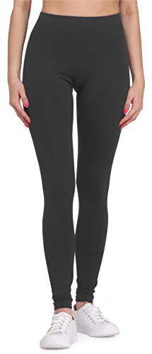 Bellivalini Leggings Damen aus Viskose Ganzjährig Bequeme Bekleidung Damen für tägliches Tragen oder Sport BLV50-147 (Graphite, L) von Bellivalini