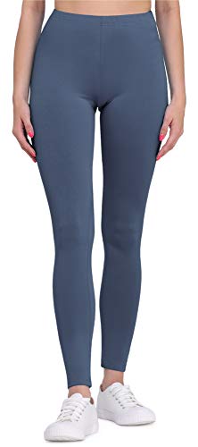 Bellivalini Leggings Damen aus Viskose Ganzjährig Bequeme Bekleidung Damen für tägliches Tragen oder Sport BLV50-147 (Jeans, L) von Bellivalini