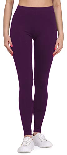 Bellivalini Damen Lange Leggings aus Viskose BLV50-147 (Pflaume, L) von Bellivalini