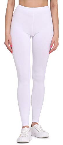 Bellivalini Leggings Damen aus Viskose Ganzjährig Bequeme Bekleidung Damen für tägliches Tragen oder Sport BLV50-147 (Weiß, S) von Bellivalini