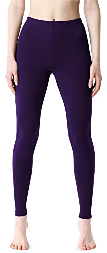 Bellivalini Damen Lange Leggings aus Viskose BLV50-203 (Pflaume, L) von Bellivalini