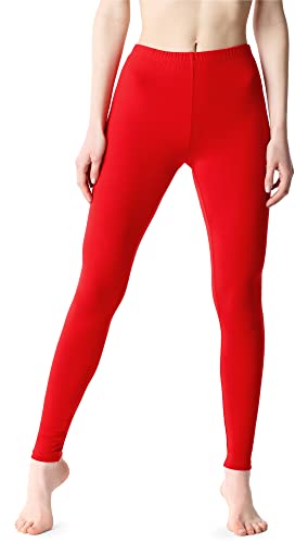 Bellivalini Damen Lange Leggings aus Viskose BLV50-203 (Rot, XL) von Bellivalini